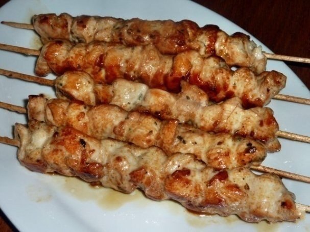 Шашлык из курицы в духовке Шашлык из курицы в духовке