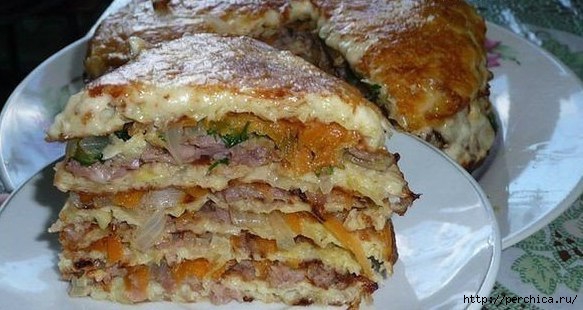 Простой капустный торт Простой капустный торт