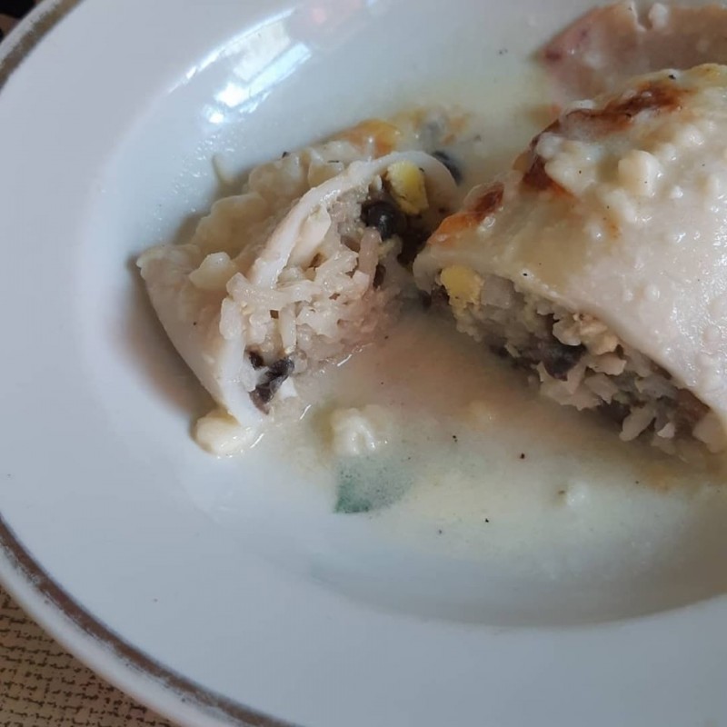 Фаршированные кальмары. Фаршированные кальмары.