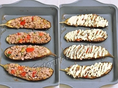Баклажаны, фаршированные мясом Баклажаны, фаршированные мясом