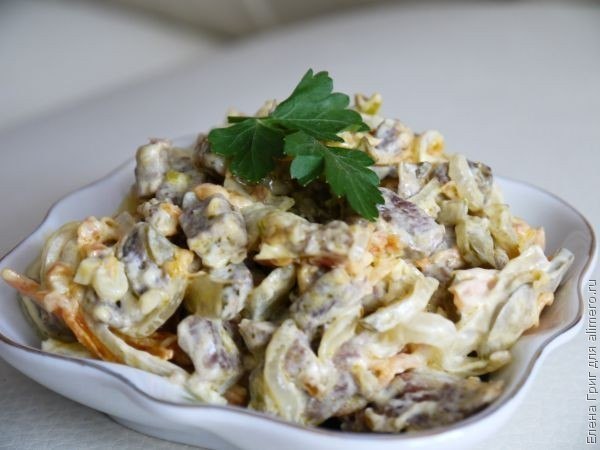 Салат из говядины с овощами Салат из говядины с овощами
