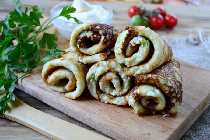 Блинчики из кабачков с сыром и чесноком Блинчики из кабачков с сыром и чесноком