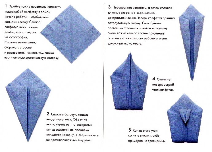 Учимся красиво складывать салфетки на праздничный стол Учимся красиво складывать салфетки на праздничный стол