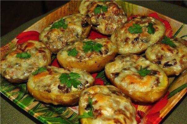 6 рецептов фаршированной картошки. 6 рецептов фаршированной картошки.