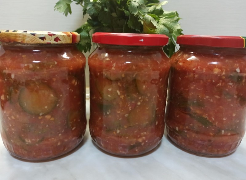 ОБАЛДЕННЫЙ САЛАТ НА ЗИМУ /Салат из огурцов в томатном соусе без .