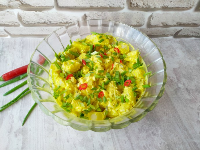 Датский картофельный салат с соусом Ремулад Датский картофельный салат с соусом Ремулад