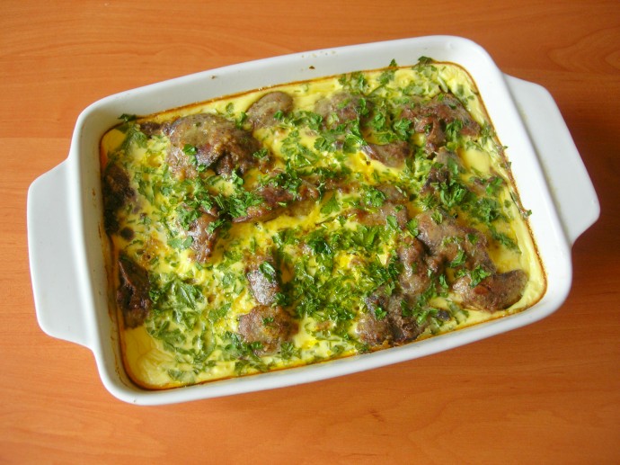 Вкусно и сытно: запеканка из куриной печени! Вкусно и сытно: запеканка из куриной печени!