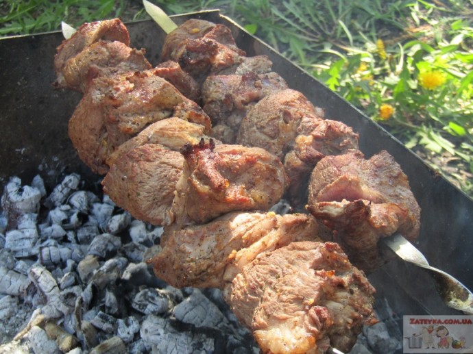 Шашлык маринованный в красном вине Шашлык маринованный в красном вине