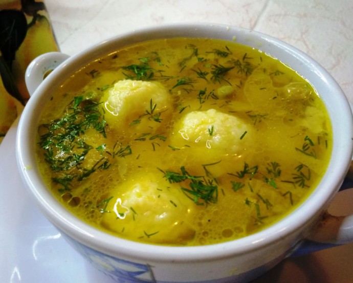 Новый суп с сырными шариками Новый суп с сырными шариками
