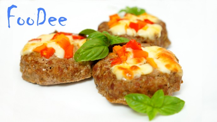 Мясные гнезда с сыром и помидорами Мясные гнезда с сыром и помидорами